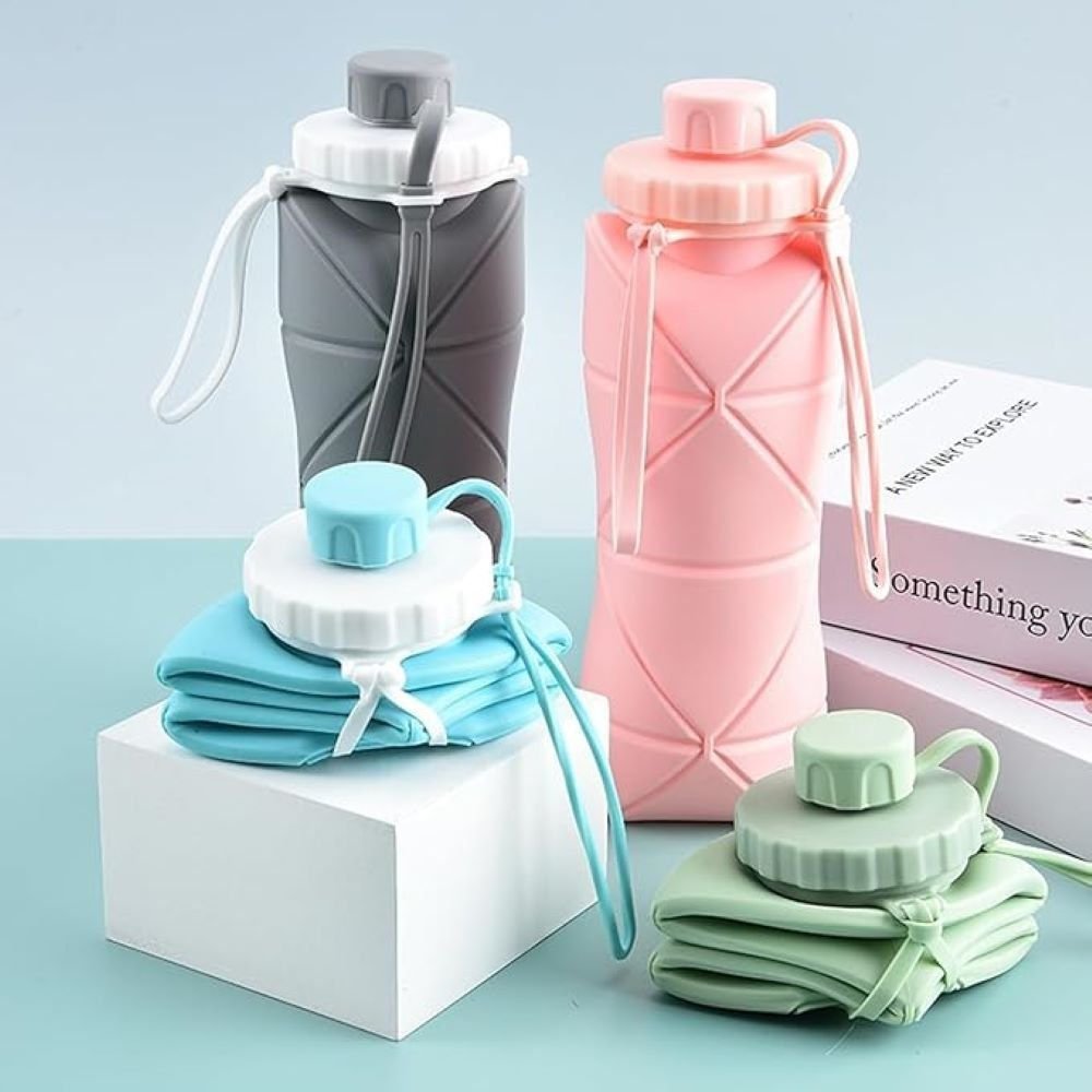 Portable Foldable Water Bottle | BPA-Free Silicone | Outdoor,school & Travel Essential