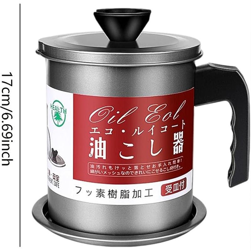 Oil Fryer Cookerwith Stainless Steel Fine Mesh With Lid Food Grade Iron Cooking Oil Filter Machine With Handle For Kitchen.. - Image 5