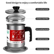 Oil Filter Pot 1.4L | Oil Strainer For Kitchen | Oil Container Pot Filter 1.4 Liter (Without Box) - Image 3