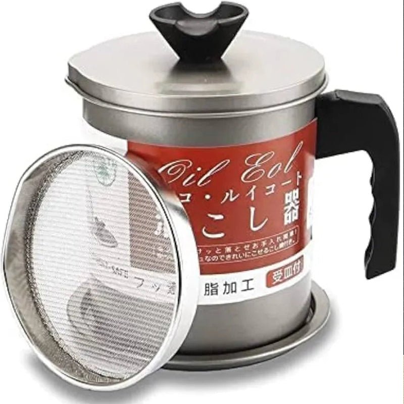 Oil Fryer Cookerwith Stainless Steel Fine Mesh With Lid Food Grade Iron Cooking Oil Filter Machine With Handle For Kitchen.. - Image 2