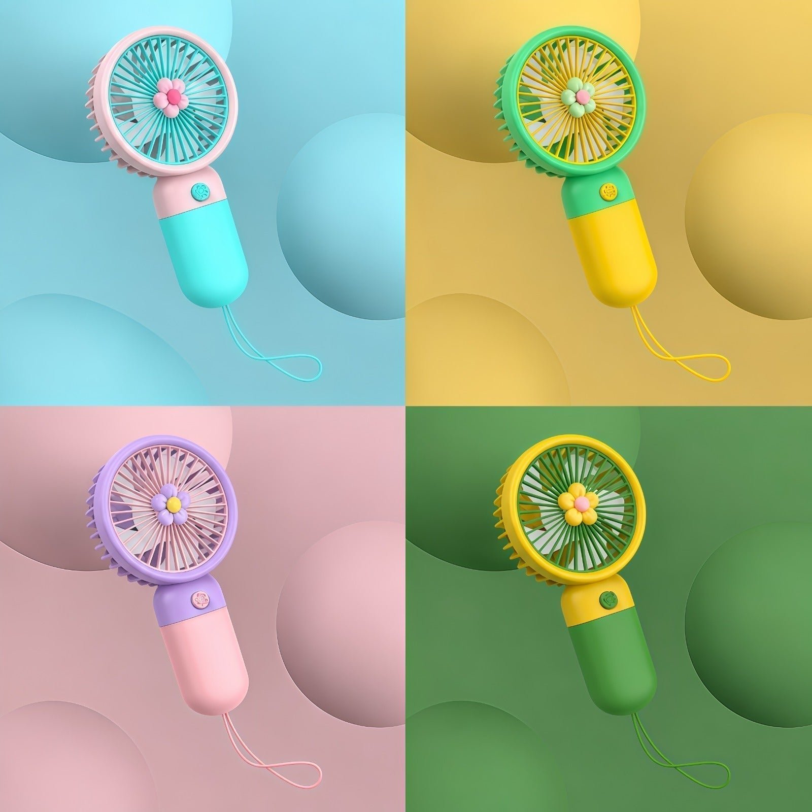 Fresh Breeze Moe Handheld Electric Fan – Cute Fruit Design Portable Mini Desk Fan - Image 4