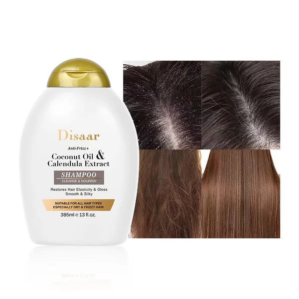 Disaar Anti-Frizz Shampoo 385ml – Coconut Oil & Calendula Extract for Dry Hair - Image 2