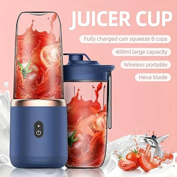 USB Rechargeable Juicer Blender – 6 Blade Mini 400ml