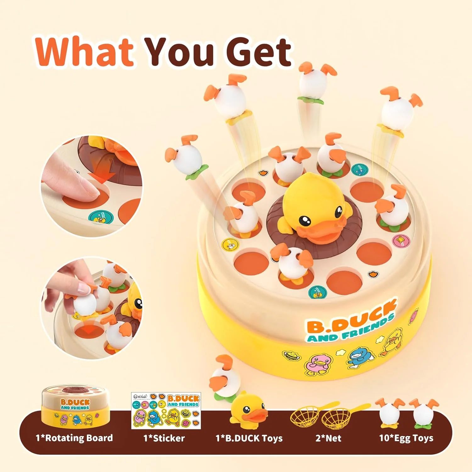 B.Duck Bounce Catch Game Board Games Fun Bounce & Catch Duck Toy - Image 2