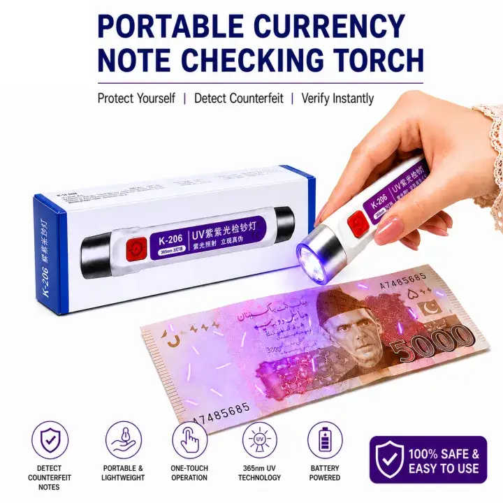 Handheld LED UV Money Detector Torch