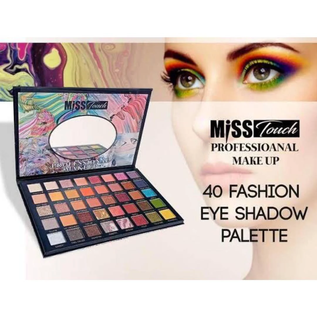 4 in 1 Miss Touch 40Clr Eyeshadow Pellate High Pigmentation
