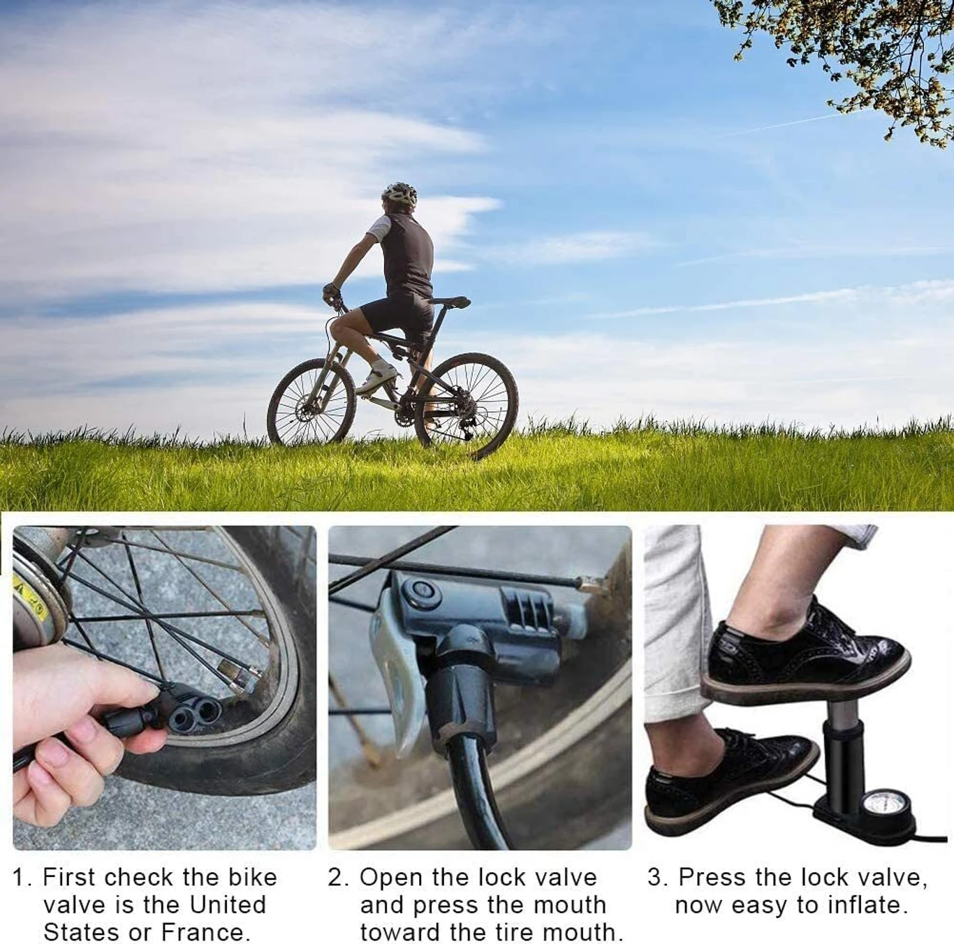 Portable Manual High Pressure Vehicle Air Pump - Image 2