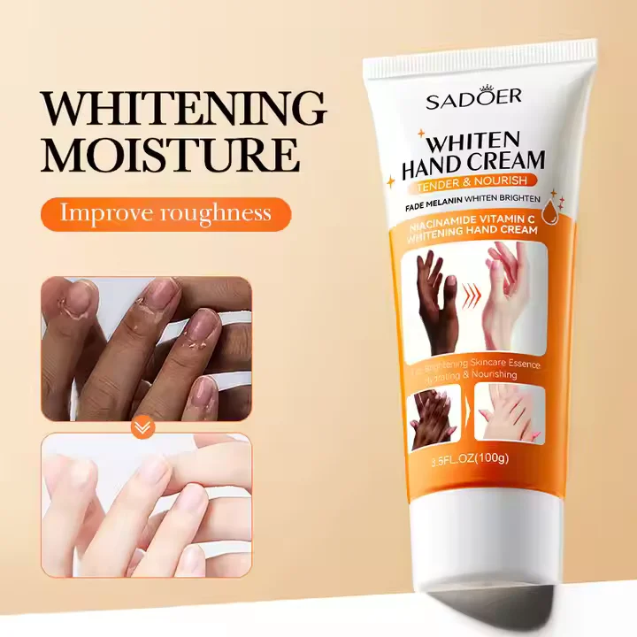 SADOER Hand Cream 100g – Niacinamide + Vitamin C for Whitening & Soft Smooth Hands