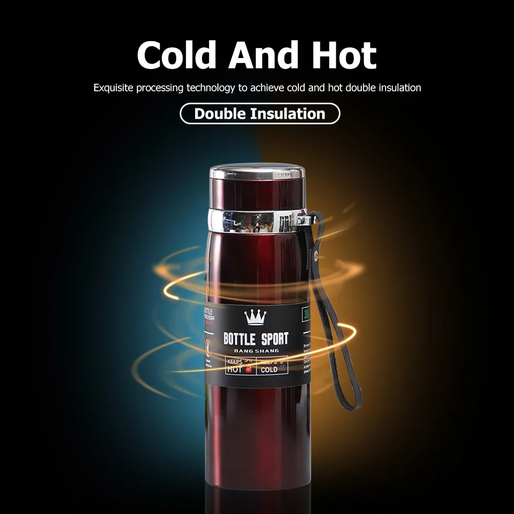 1000ml Stainless Steel Vacuum Insulated Water Bottle | Hot & Cold Thermos Flask for School, Travel & Sports - Image 3