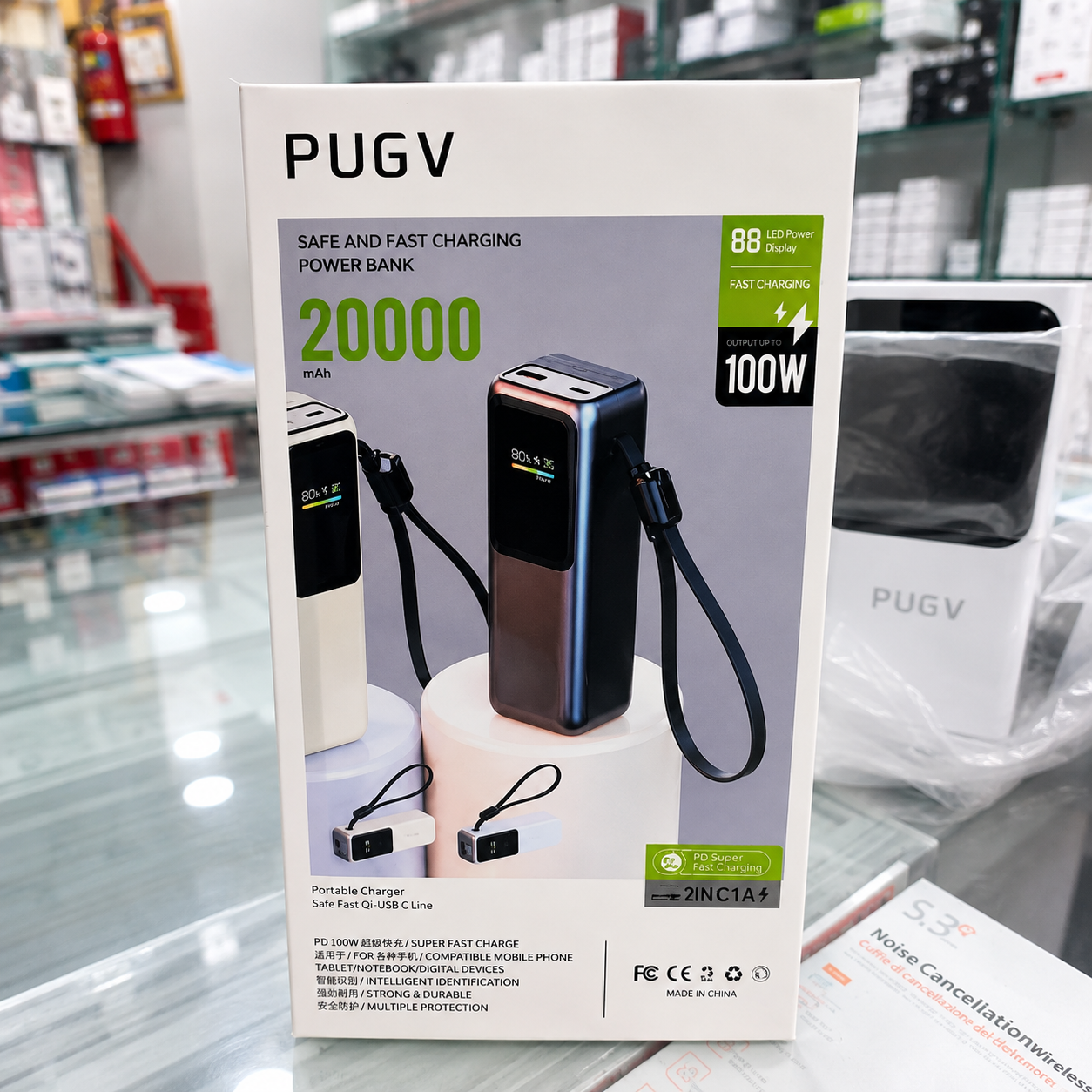 PUGV 100W PD Super Fast Charging Power Bank 20000mAh – USB-C Fast Charge