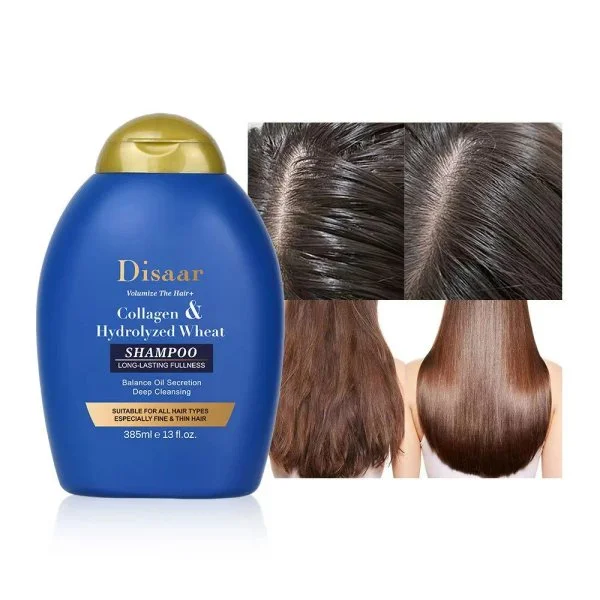 Disaar Collagen & Hydrolyzed Wheat Shampoo 385ml – Long-Lasting Hair Fullness - Image 2