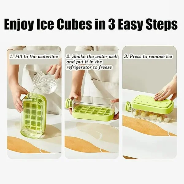 2-in-1 Ice Maker Ice Cube Bottle – Portable Water Bottle with Ice Cube Tray - Image 2
