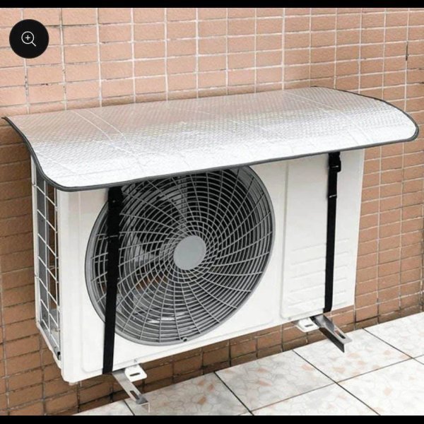 AC Outdoor Unit Protector Aluminium Cover With Straps - Image 2
