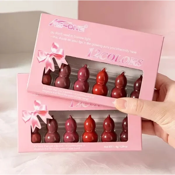 KS One 12-Multicolor Matte Capsule Lipstick Set – Long-Lasting Lip Color