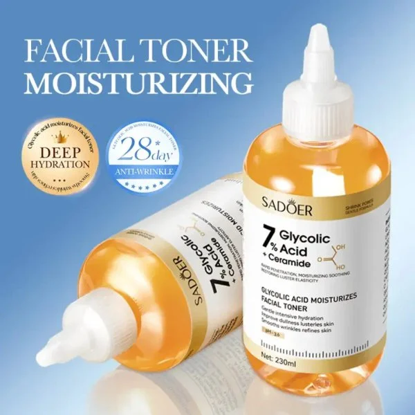 Sadoer 7% Glycolic Acid + Ceramide Facial Toner – 230ml