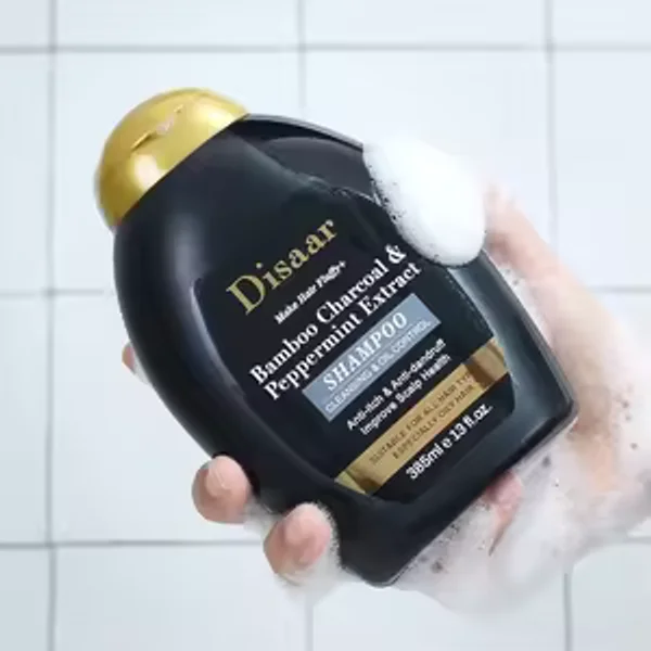 Disaar Bamboo Charcoal Shampoo 385ml – Anti-Dandruff, Oil Control & Scalp Care