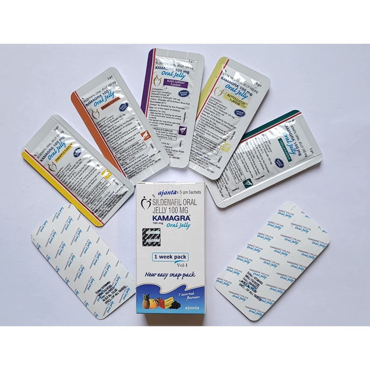 Kamagra Oral Jelly (Sildenafil) – Pack of 7 Sachets | Fast-Acting Stamina Booster for Long-Lasting