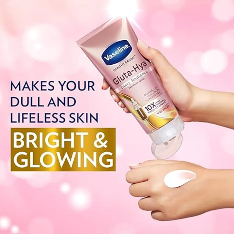 Vaseline Gluta-Hya Serum Burst Lotion Dewy Radiance 200 ML – Made in indonesia - Image 2