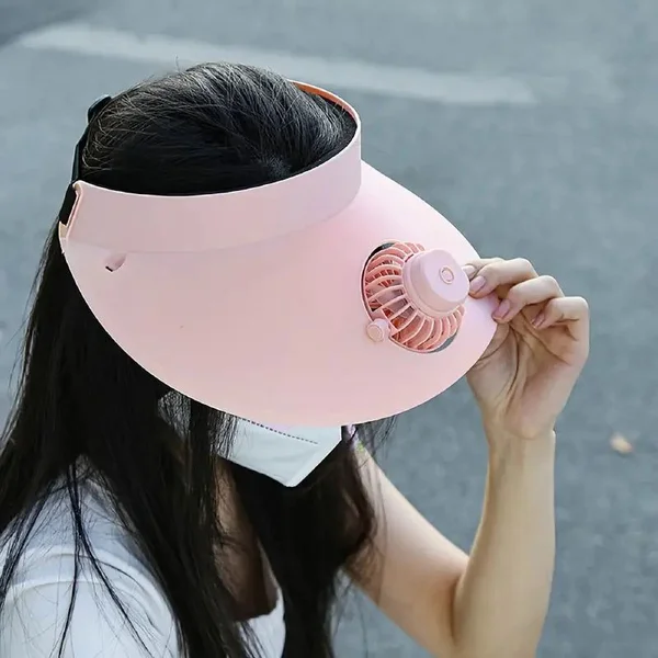 Solar Cooling Fan Cap,Rechargeable Portable Sun Hat - Image 3